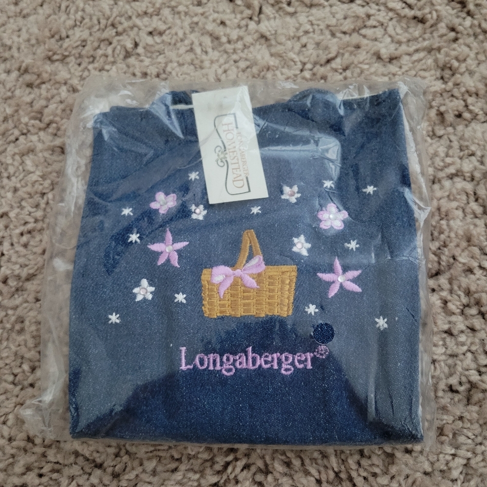 RARE Longaberger Teeny Tote Denim - Brand New With Tags & Factory Sealed!